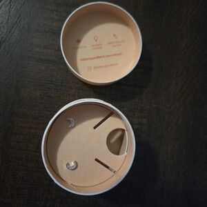 Hilberg And Berk Moon Stud Earrings